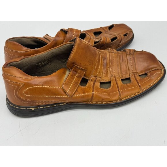 Stacy Adams Men's Light Weight Leather Sandals Summer Size 12M Brown Casual - Picture 7 of 12